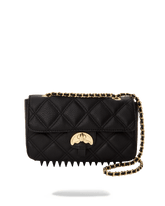 NOIR QUILT GOLD CHAIN SHARK HANDBAG