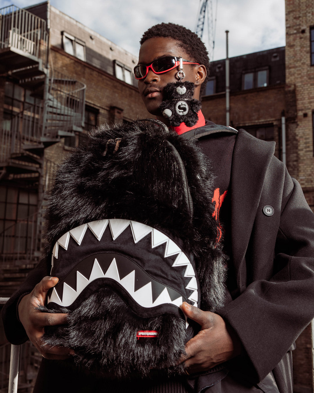 FURZILLA SHARK (NIGHT) BEAR CUB KEYCHAIN