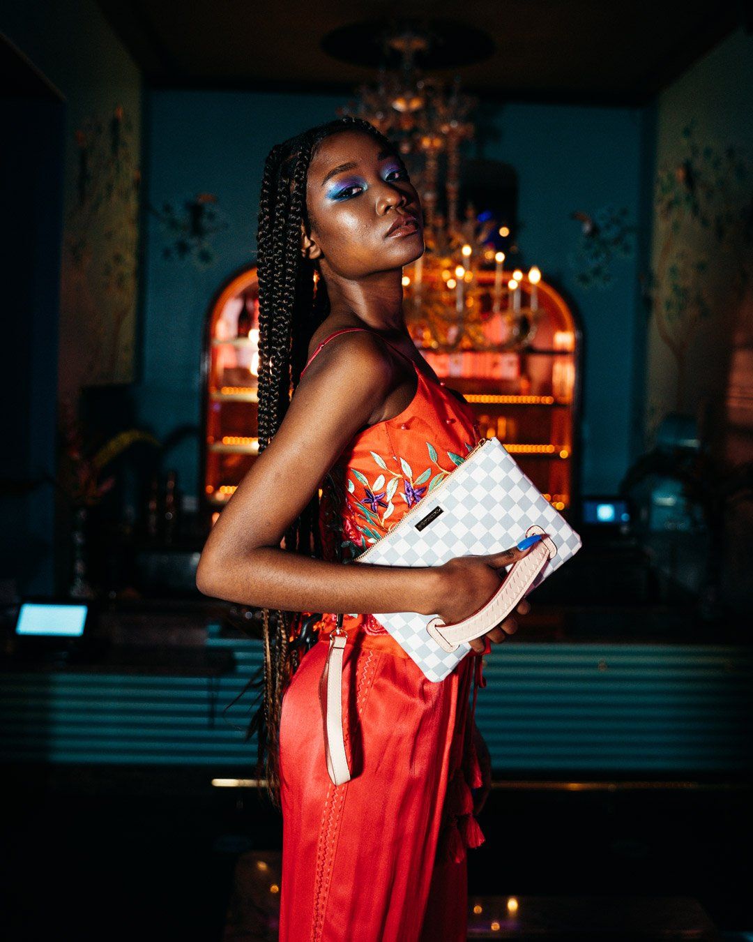 ROSE ALL DAY LA PALAIS CROSSOVER CLUTCH