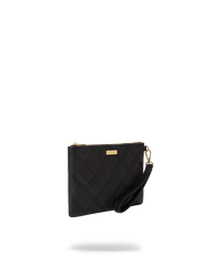 NOIR QUILT GOLD CHAIN SHARK CROSSOVER CLUTCH