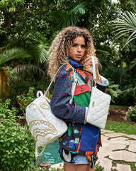 RIVIERA LE BLANC GOLD  CHAIN SHARK CROSSOVER CLUTCH