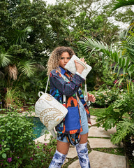 RIVIERA LE BLANC GOLD  CHAIN SHARK CROSSOVER CLUTCH