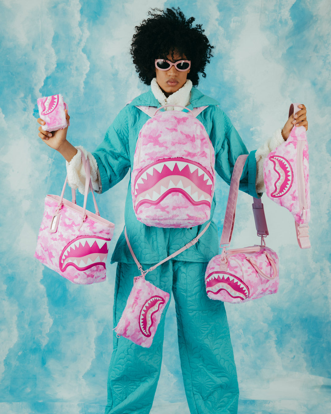 FURRROCIOUS IN PINK CROSSOVER CLUTCH